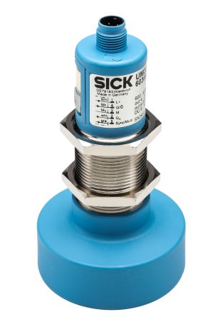 SICK Ultrasonic Threaded Barrel Proximity Sensor, M30, 6 m Detection, PNP 0-10 V/4-20 mA, 9 → 30 V dc [UM30-215118]; 267-2147