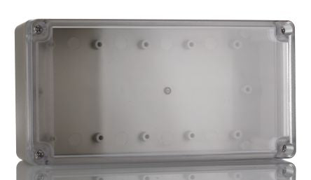 Hammond RP Series Light Grey ABS General Purpose Enclosure, IP65, Clear Lid, 165 x 85 x 55mm [RP1175C]; 268-1717