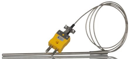 RS PRO Type K Heavy Duty Thermocouple 150mm Length, 4.5mm Diameter, -60°C → +350°C [0]; 268-4439