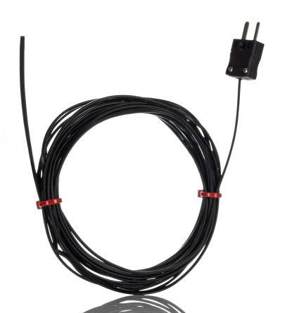 RS PRO Type J Hermetically Sealed Thermocouple 5m Length, 7/0.2mm Diameter, -75°C → +260°C [0]; 268-4465