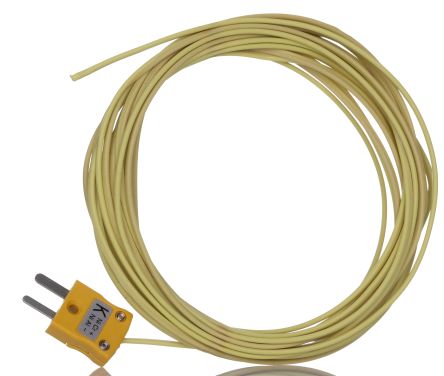 RS PRO Type K Hermetically Sealed Thermocouple 5m Length, 7/0.2mm Diameter, -75°C → +260°C [0]; 268-4472