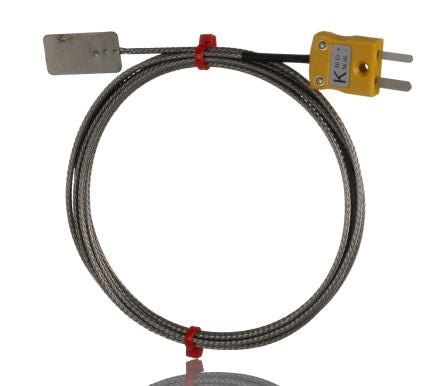 RS PRO Type K Leaf Thermocouple 2m Length, 13mm Diameter, -50°C → +350°C [0]; 268-4483