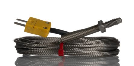 RS PRO Type K Nozzle Thermocouple 5m Length, M6 x 1mm Diameter, -60°C → +350°C [0]; 268-4504
