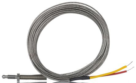 RS PRO Type K Nozzle Thermocouple 1m Length, M6 x 1mm Diameter, -60°C → +350°C [0]; 268-4505