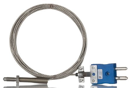 RS PRO Type K Nozzle Thermocouple 2m Length, M6 x 1mm Diameter, -60°C → +350°C [0]; 268-4518