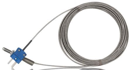 RS PRO Type K Nozzle Thermocouple 5m Length, M6 x 1mm Diameter, -60°C → +350°C [0]; 268-4523