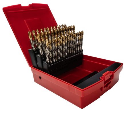 Dormer 41-Piece Jobber Drill Set for Multi-Material, 10mm Max, 6mm Min, High Speed Steel Bits [A095203]; 268-6422