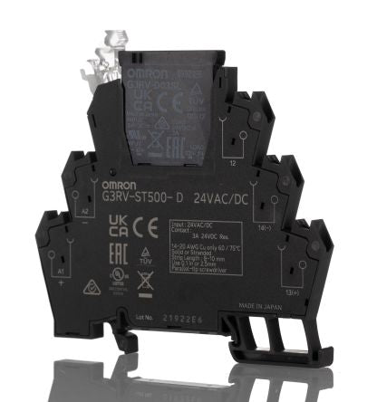 Omron G3RV-ST Series Solid State Interface Relay, 24 V ac/dc Control, 3 A Load, DIN Rail Mount [G3RV-ST500-D 24VAC/DC]; 271-1879