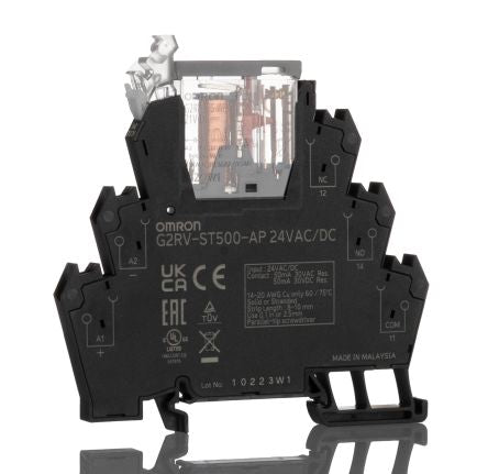 Omron G3RV-ST Series Solid State Interface Relay, 24 Vdc Control, 2 A Load, DIN Rail Mount [G3RV-ST700-A 24VDC]; 271-1888