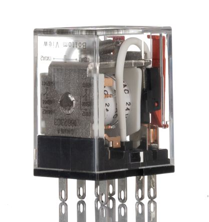 Omron Plug In Power Relay, 24V ac Coil, 10A Switching Current, DPDT [MY2-GS-R AC24]; 271-1907