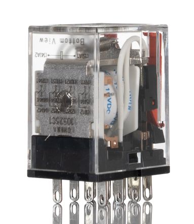 Omron Plug In Power Relay, 100 → 110V dc Coil, 6A Switching Current, 4PDT [MY4-GS-R DC100/110]; 271-1932