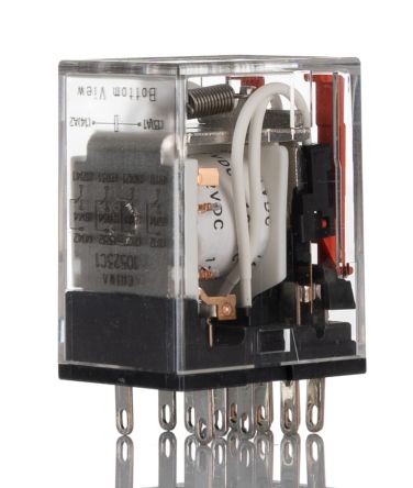 Omron Plug In Power Relay, 12V dc Coil, 6A Switching Current, 4PDT [MY4-GS-R DC12]; 271-1933