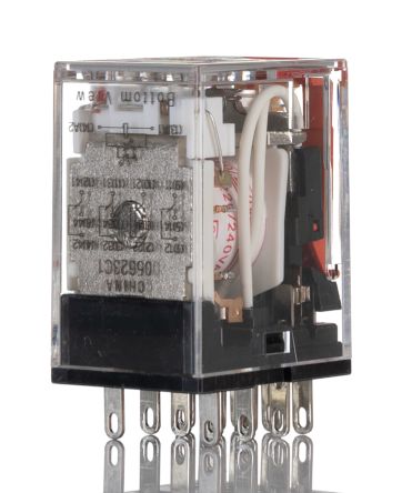 Omron Plug In Latching Power Relay, 220 → 240V ac Coil, 6A Switching Current, 4PDT [MY4IN-GS-R AC220/240]; 271-1942