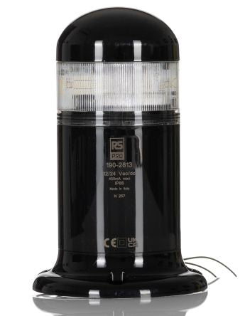 RS PRO Clear Signal Tower, 6 Lights, 12 → 24 v ac/dc, Screw Mount [0]; 271-2221