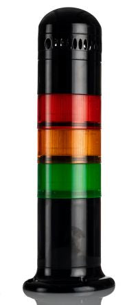 RS PRO Amber, Green, Red Signal Tower, 6 Lights, 110 → 240 V ac, Screw Mount [0]; 271-2225