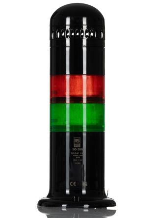 RS PRO Green/Red Signal Tower, 6 Lights, 120 → 240 V ac, Screw Mount [0]; 271-2231