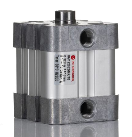 Norgren Pneumatic Compact Cylinder - RA/192032/MX/10, 32mm Bore, 10mm Stroke, RA/192000/M Series, Double Acting [RA/192032/MX/10]; 271-2684