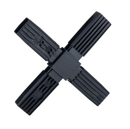 RS PRO 4-Way Connector, Flat Square Tube Connector, Strut Profile 25 mm [0]; 274-1117