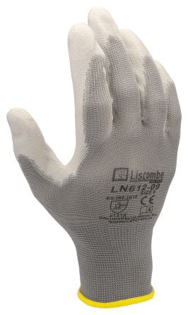RS PRO Grey Polyamide Good Dexterity Work Gloves, Size 9, Large, Polyurethane Coating [LN612-09]; 276-1009