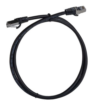 RS PRO, 1m Cat8, Black RJ45 to Male RJ45 Male, S/FTP, Terminated LSZH Sheath [0]; 276-1119