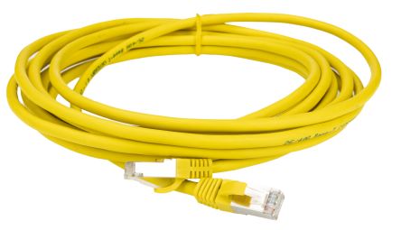 RS PRO, 5m Cat8, Yellow RJ45 to Male RJ45 Male, S/FTP, Terminated LSZH Sheath [0]; 276-1130