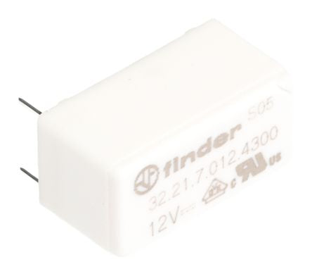 Finder PCB Mount Relay, 12V dc Coil, 6A Switching Current, SPST-NO [32.21.7.012.4300]; 276-1192