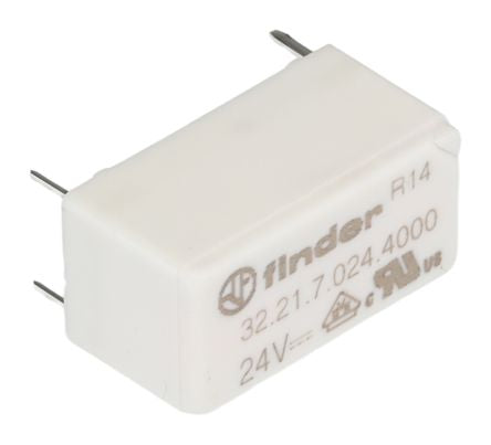 Finder PCB Mount Relay, 24V dc Coil, 6A Switching Current, SPDT [32.21.7.024.4000]; 276-1193