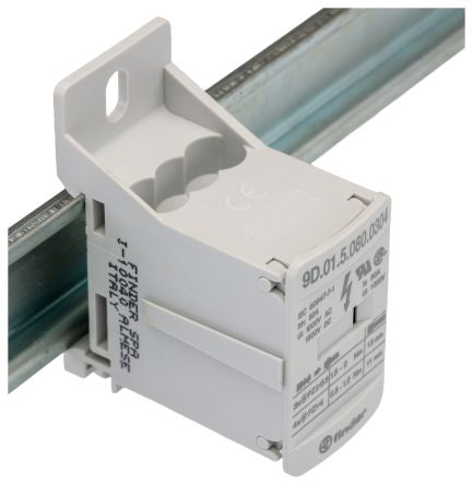 Finder Non-Fused Terminal Block, 7 Way, 16mm², 100kA, 1000/1500 V AC/DC, White [9D.01.5.080.0304]; 276-1218