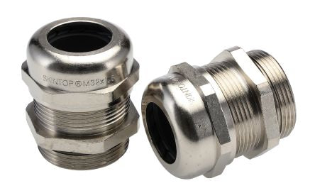 Lapp SKINTOP Series Nickel Nickel Plated Brass Cable Gland, M32 Thread, 11mm min., 21mm max., IP68 [53112040]; 280-5114