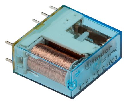 Finder PCB Mount Power Relay, 12V dc Coil, 16A Switching Current, SPDT [406170124000]; 282-6640