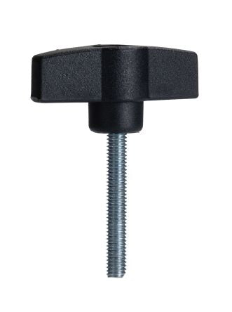 RS PRO Black Thermoplastic Wing Clamping Knob, M6, Threaded Mount [0]; 284-5510