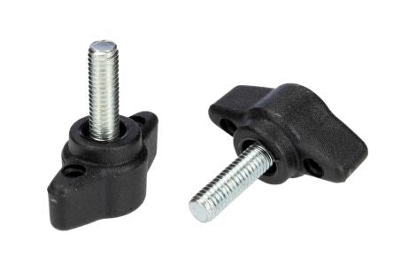 RS PRO Black Thermoplastic Wing Clamping Knob, M5 x 15, Threaded Mount [0]; 284-5541