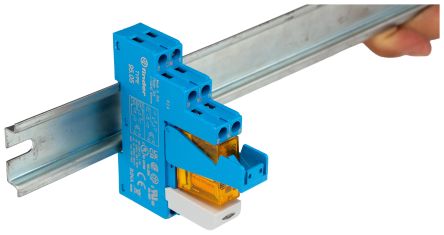 Finder 48 Series Interface Relay Module, DIN Rail Mount, 24V Coil, SPDT, 1-Pole, 16A Load [48.61.8.024.1060SPA]; 286-8573