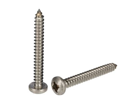 RS PRO Stainless Steel Pan Head Self Tapping Screw, N°12 x 1.3/4in Long 45mm Long [0]; 287-3913