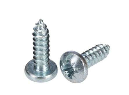 RS PRO Bright Zinc Plated Steel Pan Head Self Tapping Screw, N°12 x 3/4in Long 19mm Long [0]; 287-4093