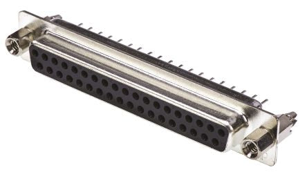 TE Connectivity AMPLIMITE HDP-20 37 Way PCB D-sub Connector Socket, 2.77mm Pitch, with 4-40 UNC Female Screwlocks, [3-1634225-2]; 480-4014
