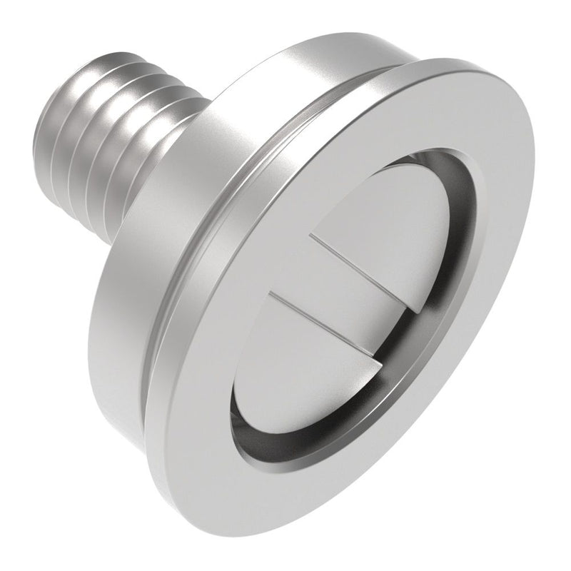 SOUTHCO Flush Screw Assembly, 6-32 Thread, Slotted Recess, Stainless Steel, Passivated [F5-60-602-20]