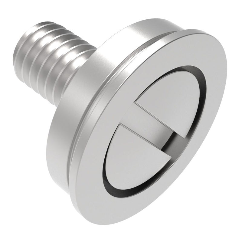 SOUTHCO Flush Screw Assembly, 8-32 Thread, Slotted Recess, Stainless Steel, Passivated [F5-832-14]