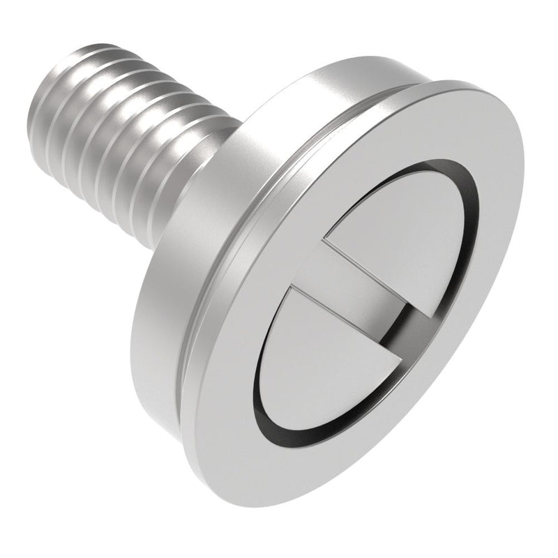 SOUTHCO Flush Screw Assembly, 8-32 Thread, Slotted Recess, Stainless Steel, Passivated [F5-832-16]