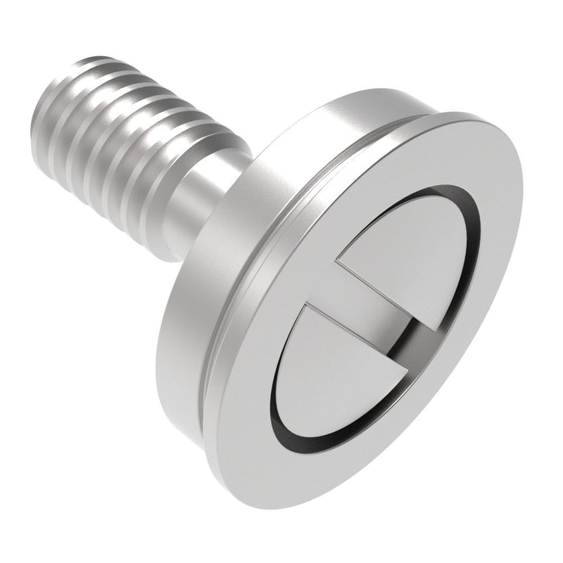 SOUTHCO Flush Screw Assembly, 8-32 Thread, Slotted Recess, Stainless Steel, Passivated [F5-832-18]