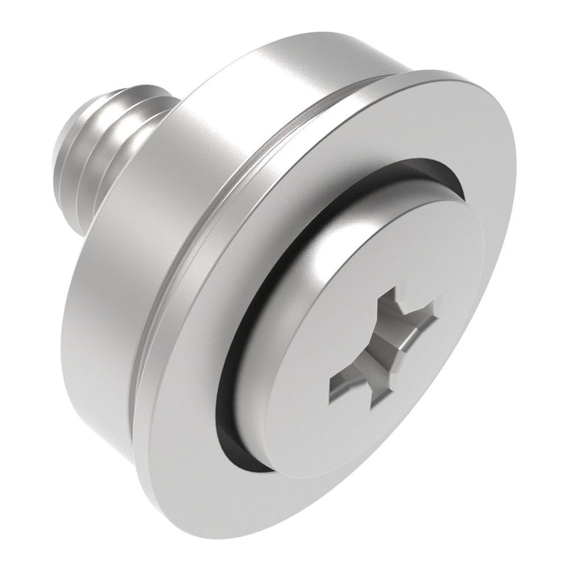 SOUTHCO Flush Screw Assembly, 8-32 Thread, Phillips Recess, Stainless Steel, Passivated [F5-832-P2]