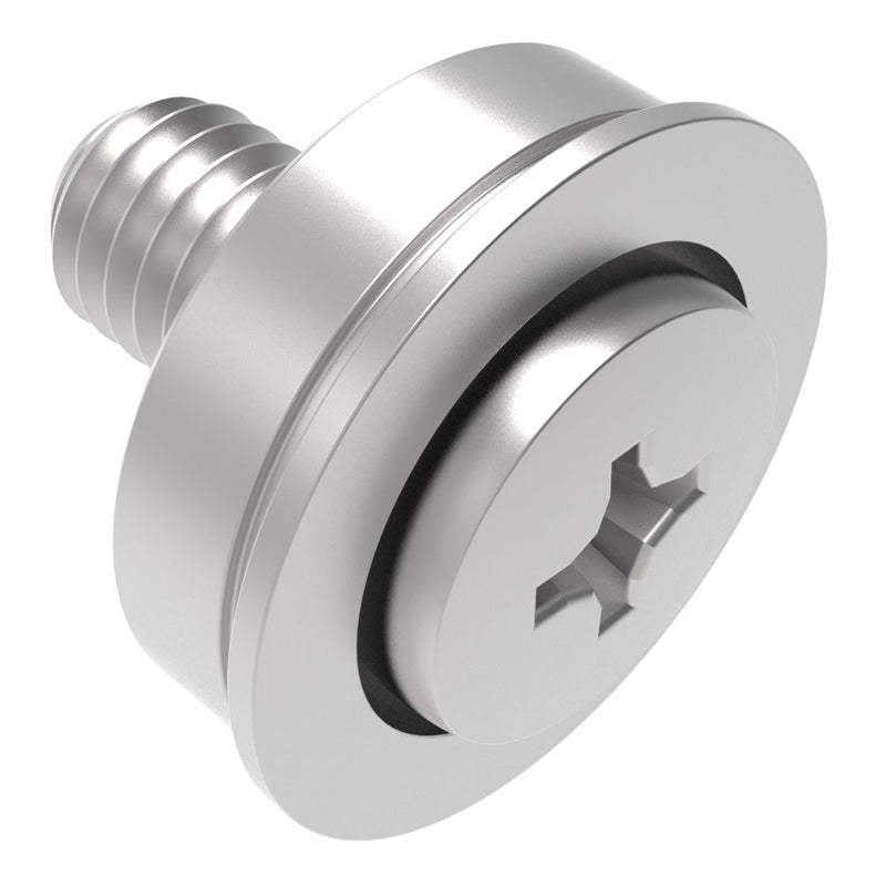 SOUTHCO Flush Screw Assembly, 8-32 Thread, Phillips Recess, Stainless Steel, Passivated [F5-832-P4]