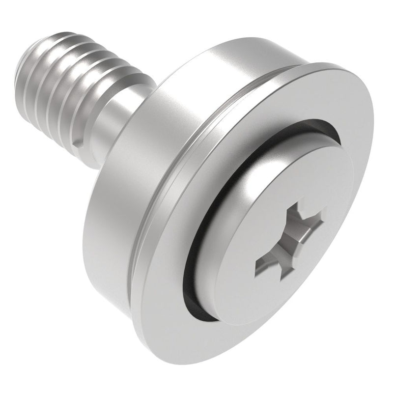 SOUTHCO Flush Screw Assembly, 8-32 Thread, Phillips Recess, Stainless Steel, Passivated [F5-832-P8]