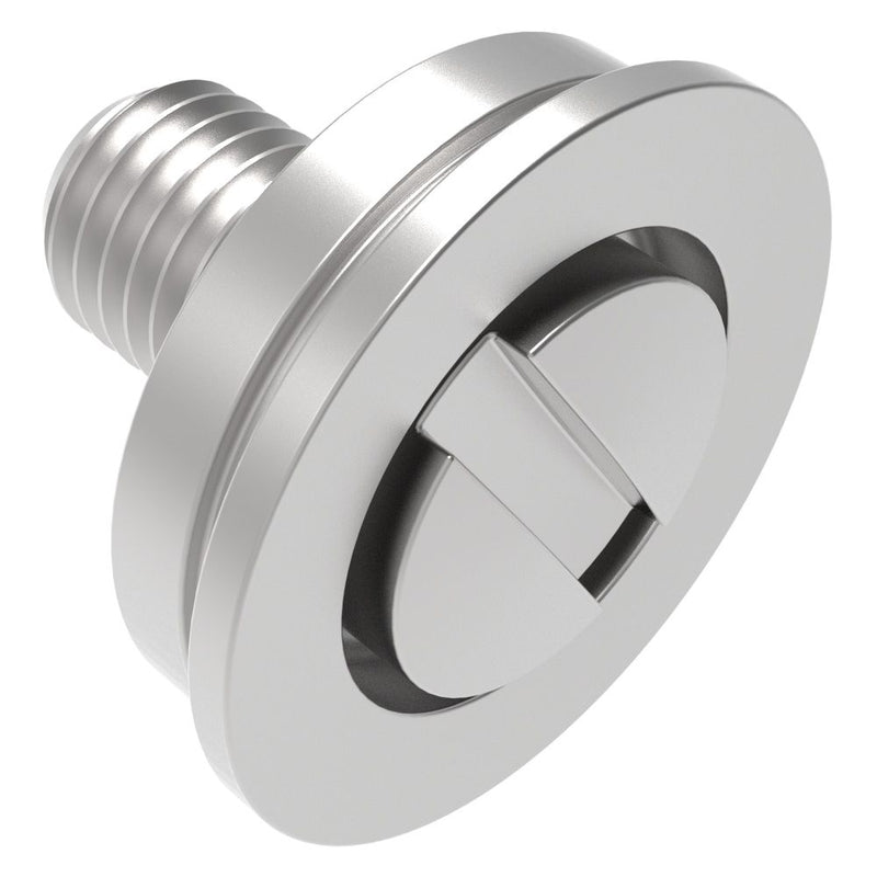 SOUTHCO Flush Screw Assembly, M3 X 0.5, Slotted Recess, Stainless Steel, Passivated [F5-90-402-20]
