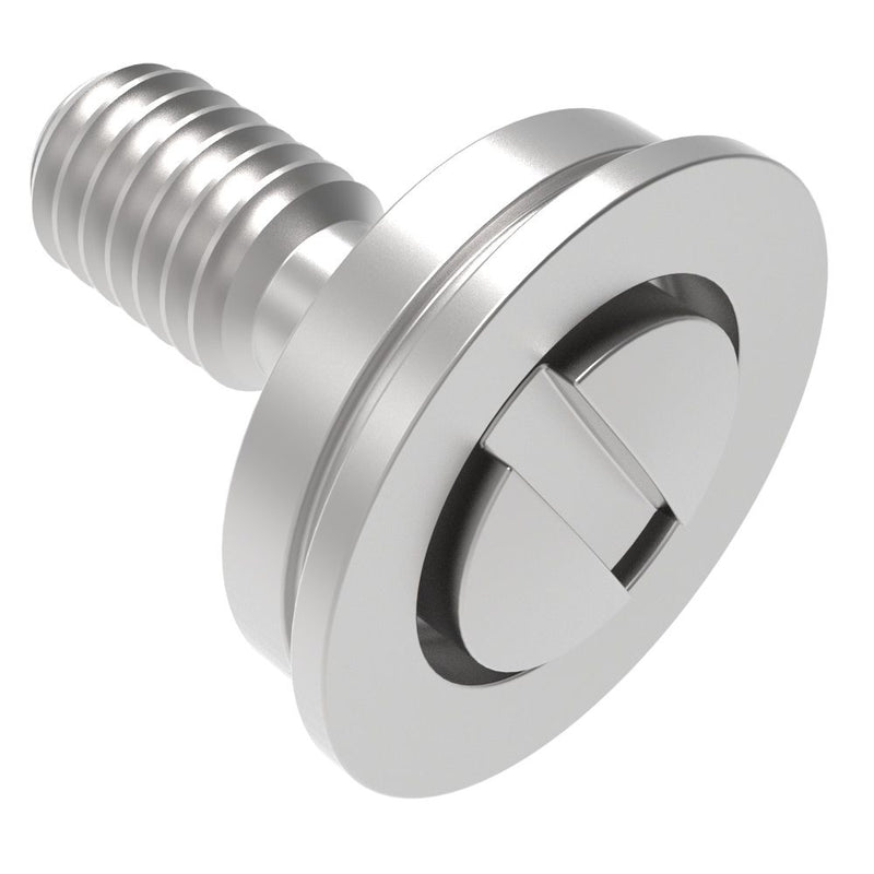 SOUTHCO Flush Screw Assembly, M3 X 0.5, Slotted Recess, Stainless Steel, Passivated [F5-90-406-20]