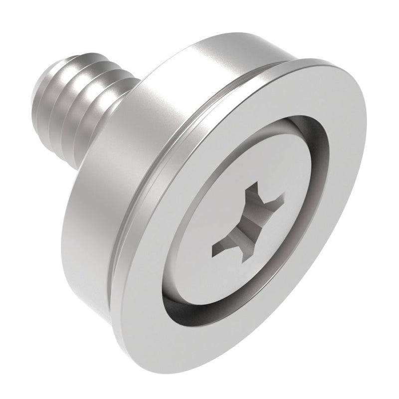 SOUTHCO Flush Screw Assembly, M4 X 0.7, Phillips Recess, Stainless Steel, Passivated [F5-M4-P2]