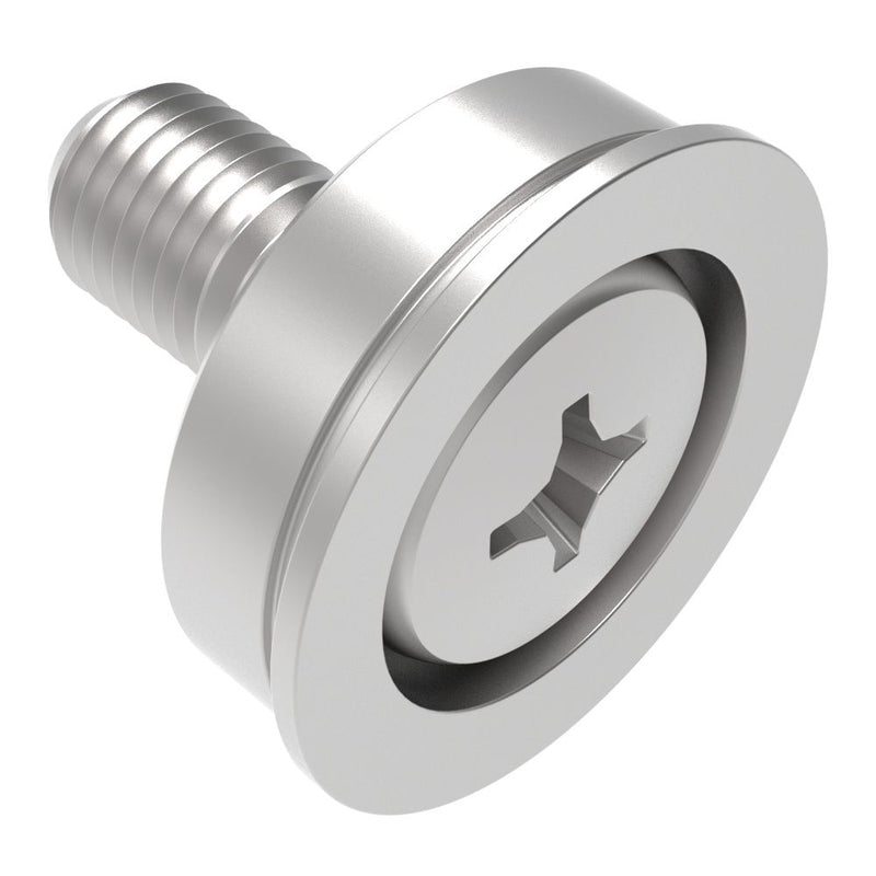 SOUTHCO Flush Screw Assembly, M4 X 0.7, Phillips Recess, Stainless Steel, Passivated [F5-M4-P4]