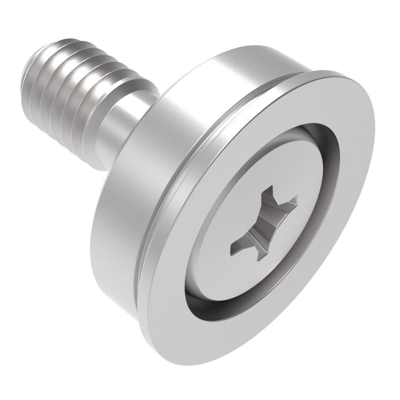 SOUTHCO Flush Screw Assembly, M4 X 0.7, Phillips Recess, Stainless Steel, Passivated [F5-M4-P6]