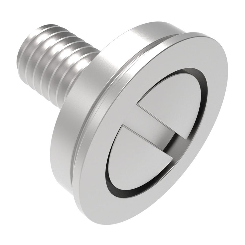 SOUTHCO Flush Screw Assembly, M4 X 0.7, Slotted Recess, Stainless Steel, Passivated [F5-M40-14]