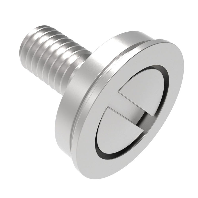 SOUTHCO Flush Screw Assembly, M4 X 0.7, Slotted Recess, Stainless Steel, Passivated [F5-M40-16]